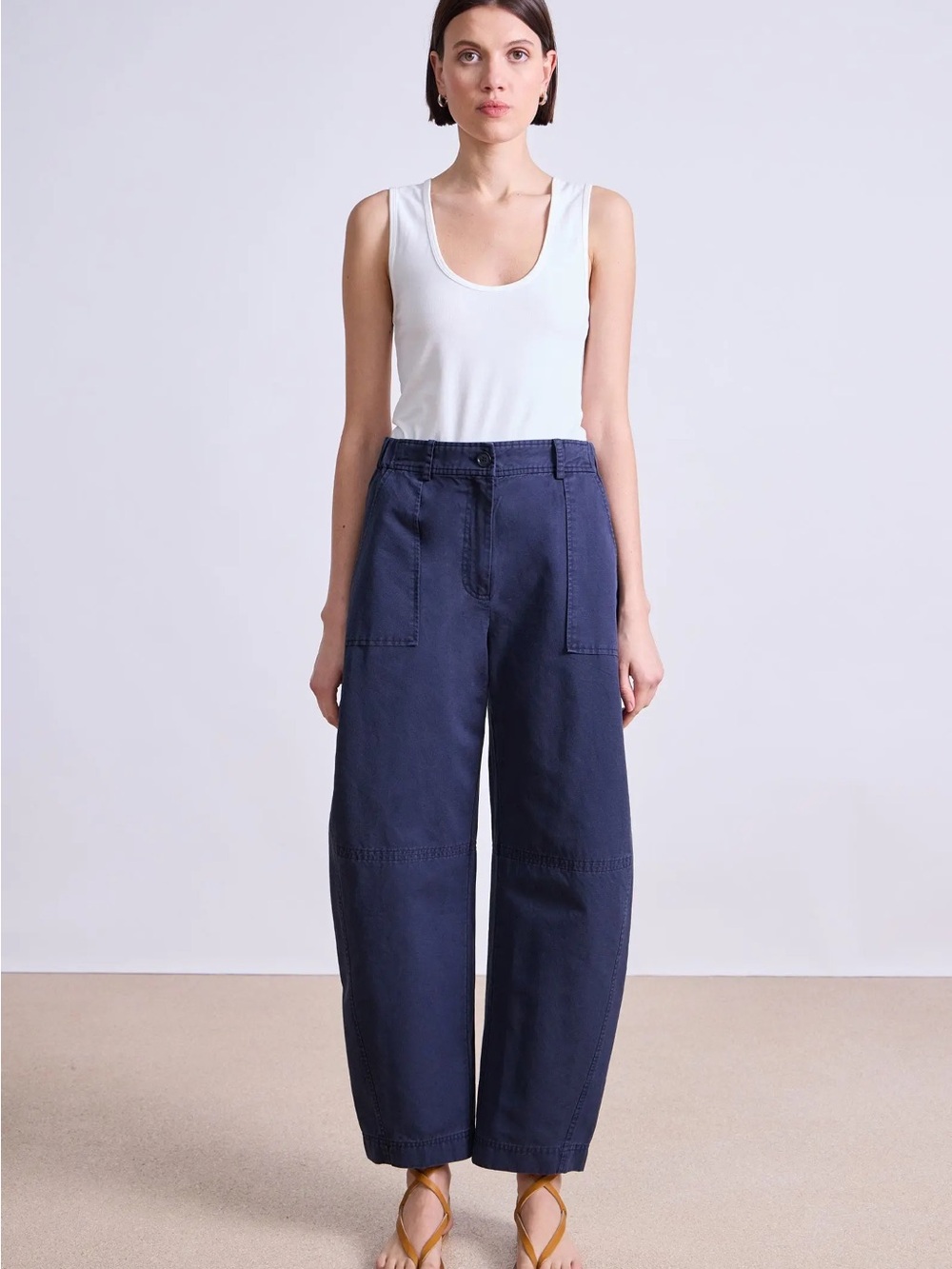 Apiece Apart Marina Chill Pants—Navy
